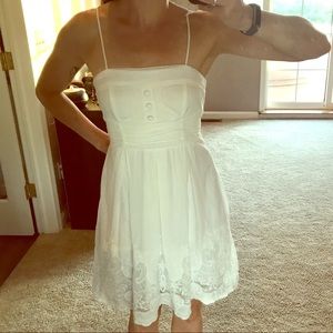 White dress with lace detail